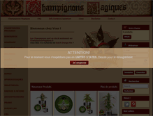 Tablet Screenshot of champignonsmagiques.fr